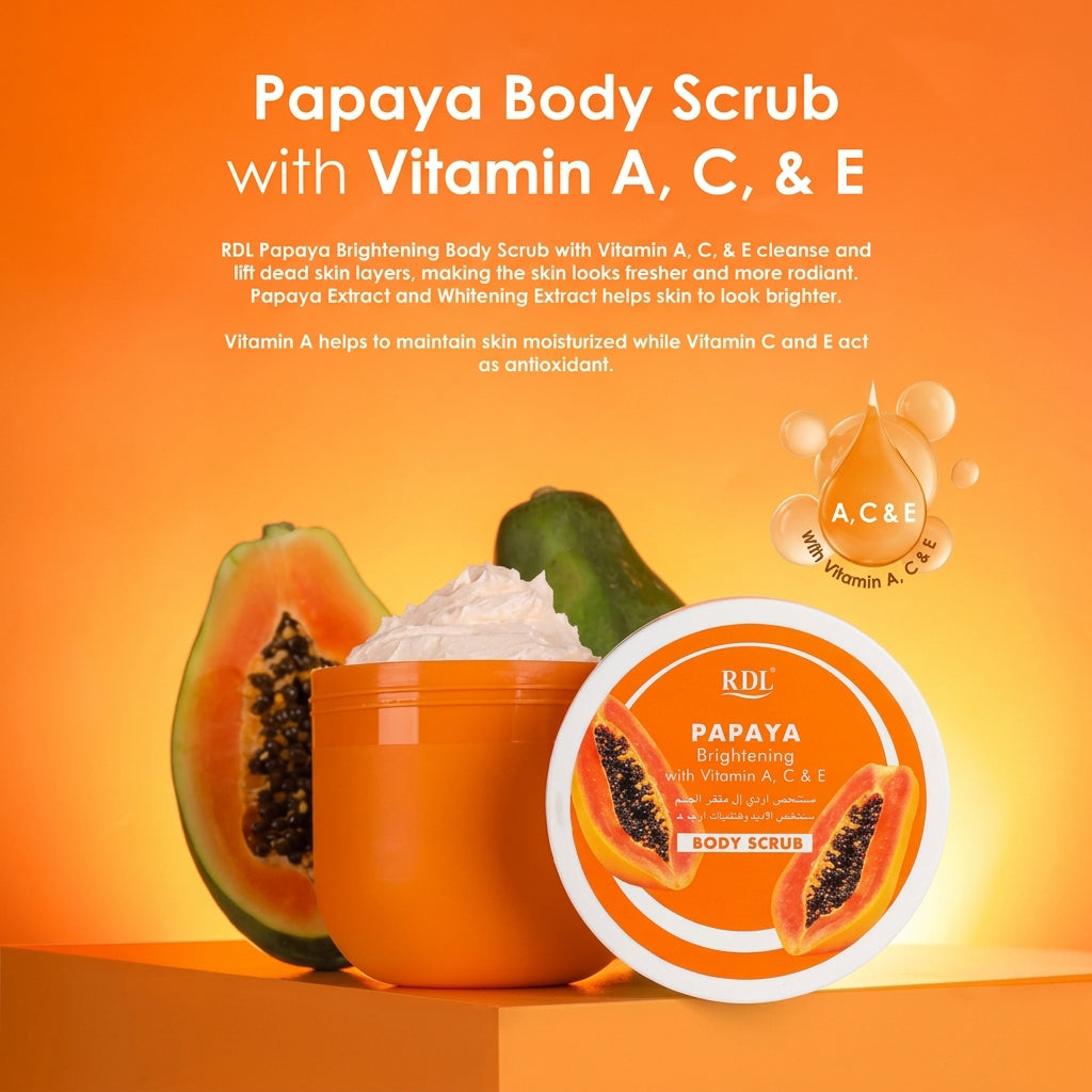 RDL Papaya Brightening Body Scrub - 490g