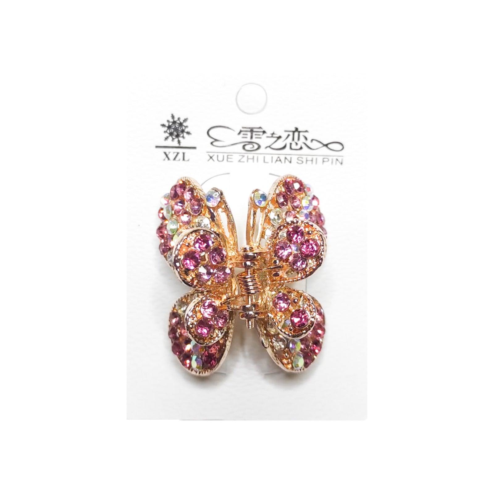 Golden Jewelry Shining Stone Hair Clip - XZL1