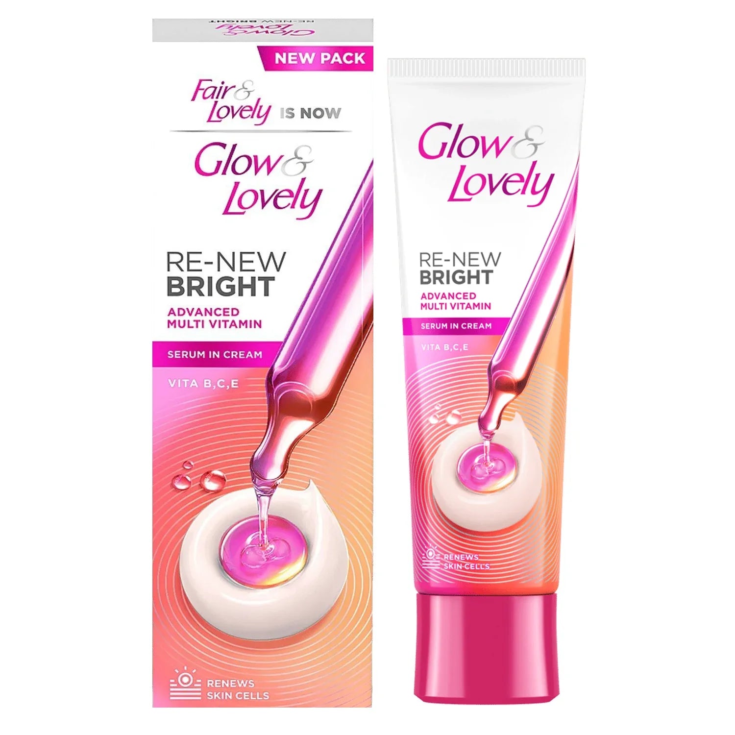Glow & Lovely Re-New Bright Advanced Multi Vitamin Serum in Cream - 110g