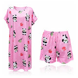 Women's Korean Fashion Pajamas 4 Pcs Set A-08