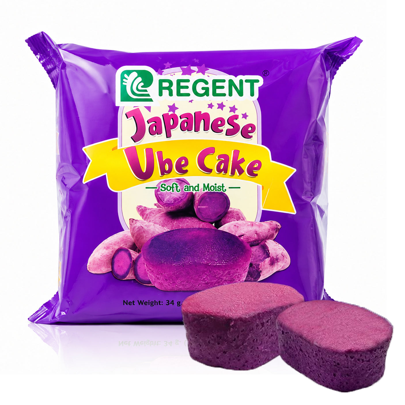 Regent Japanese Ube Cake - 34g x 10 Pcs