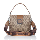Women's Korean Style Vintage Crossbody Bucket Bag - 6360#