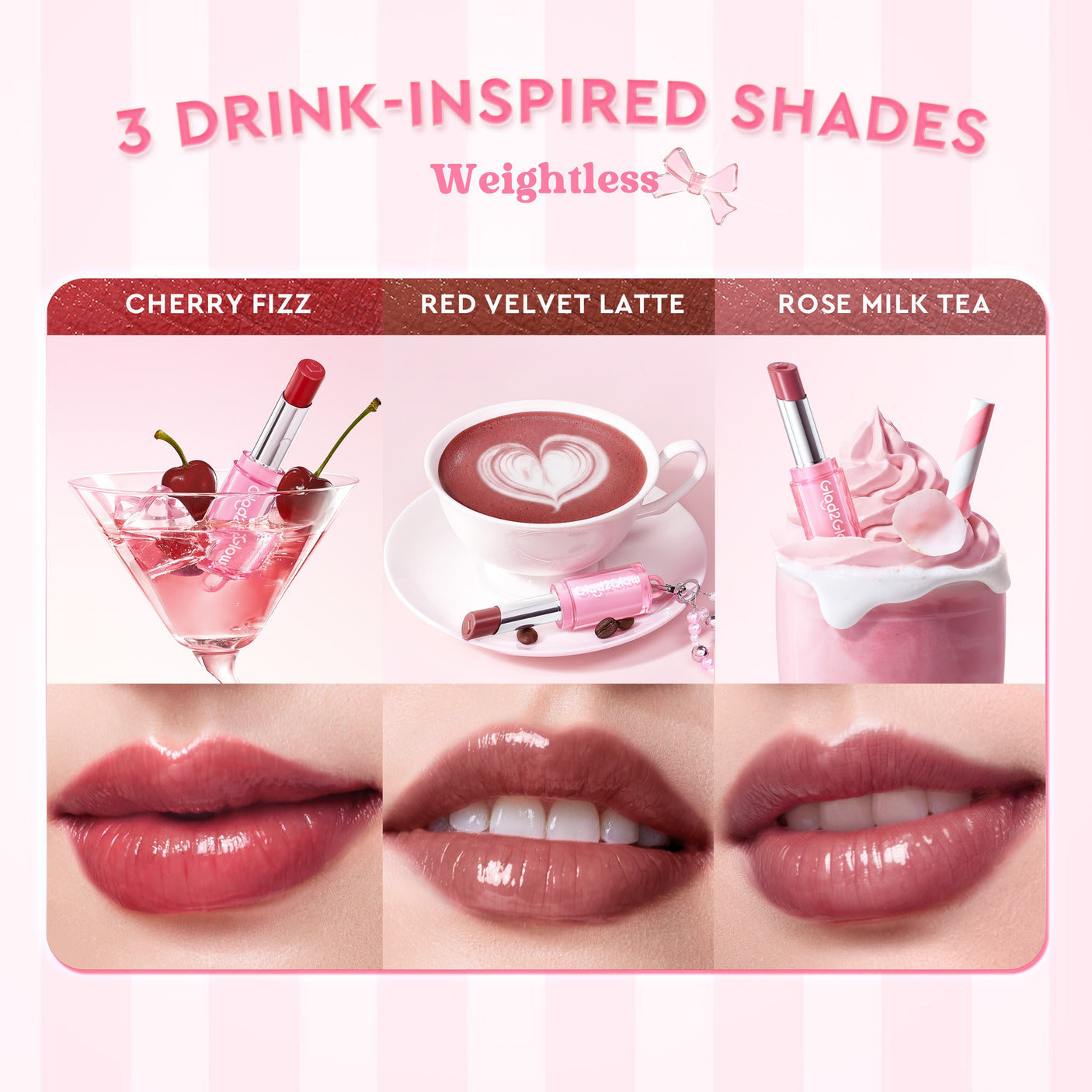 بلسم شفاه مرطب وملوّن يمنح الشفاه مظهراً متألقاً من Glad2Glow - 3 جم