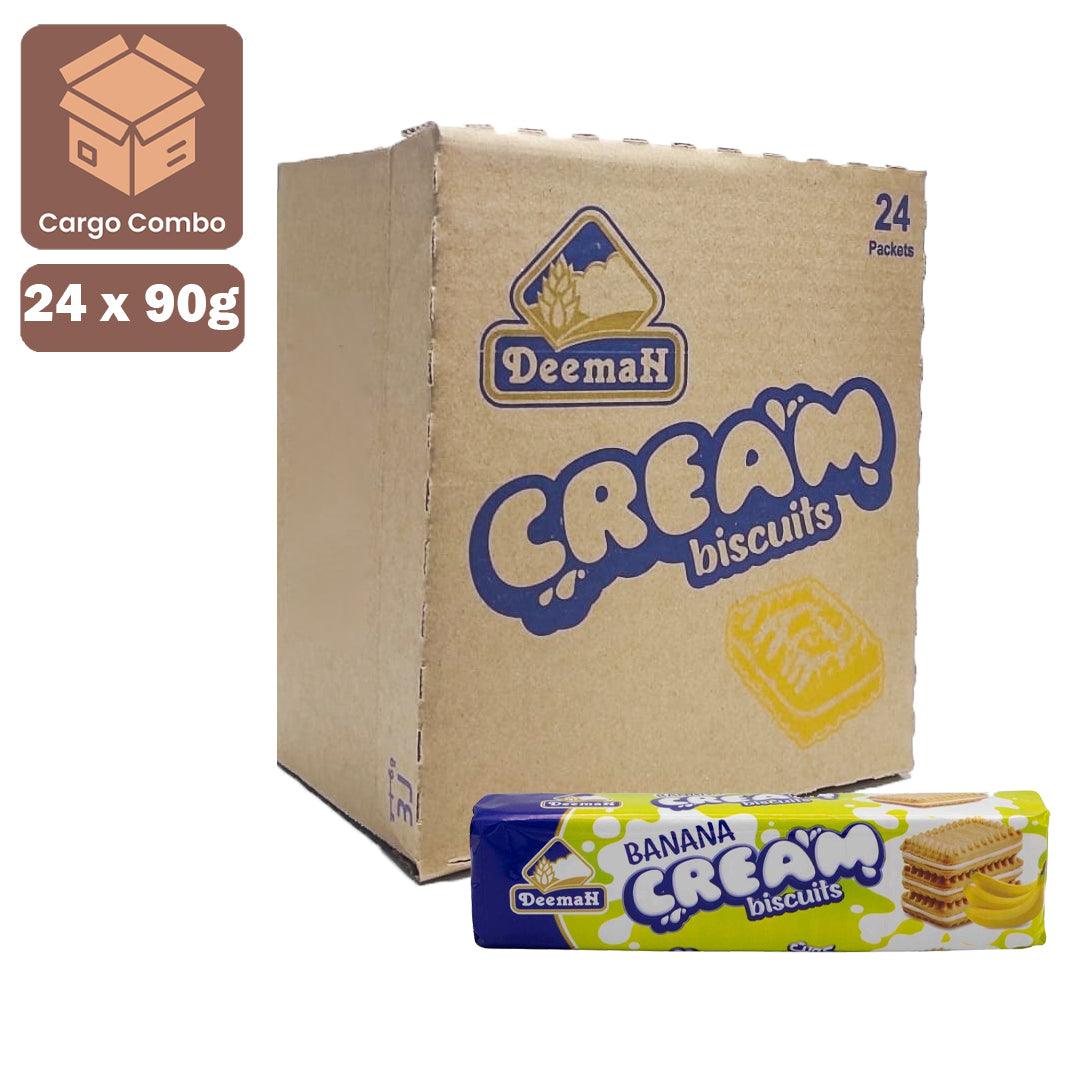 Banana Cream Biscuits Deemah (24 Packets x 90g)