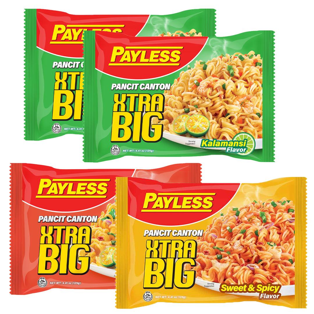 Payless Xtra Big Pancit Canton Kalamansi 2 Pcs+Chilimansi+Sweet & Spicy - 125g (Offer)