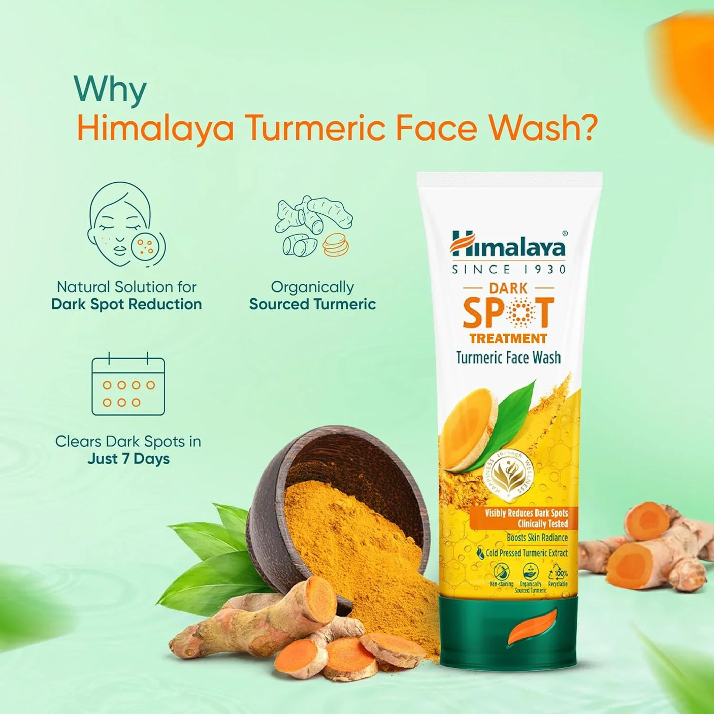 Himalaya Dark Spot Clearing Turmeric Face Wash - 100ml