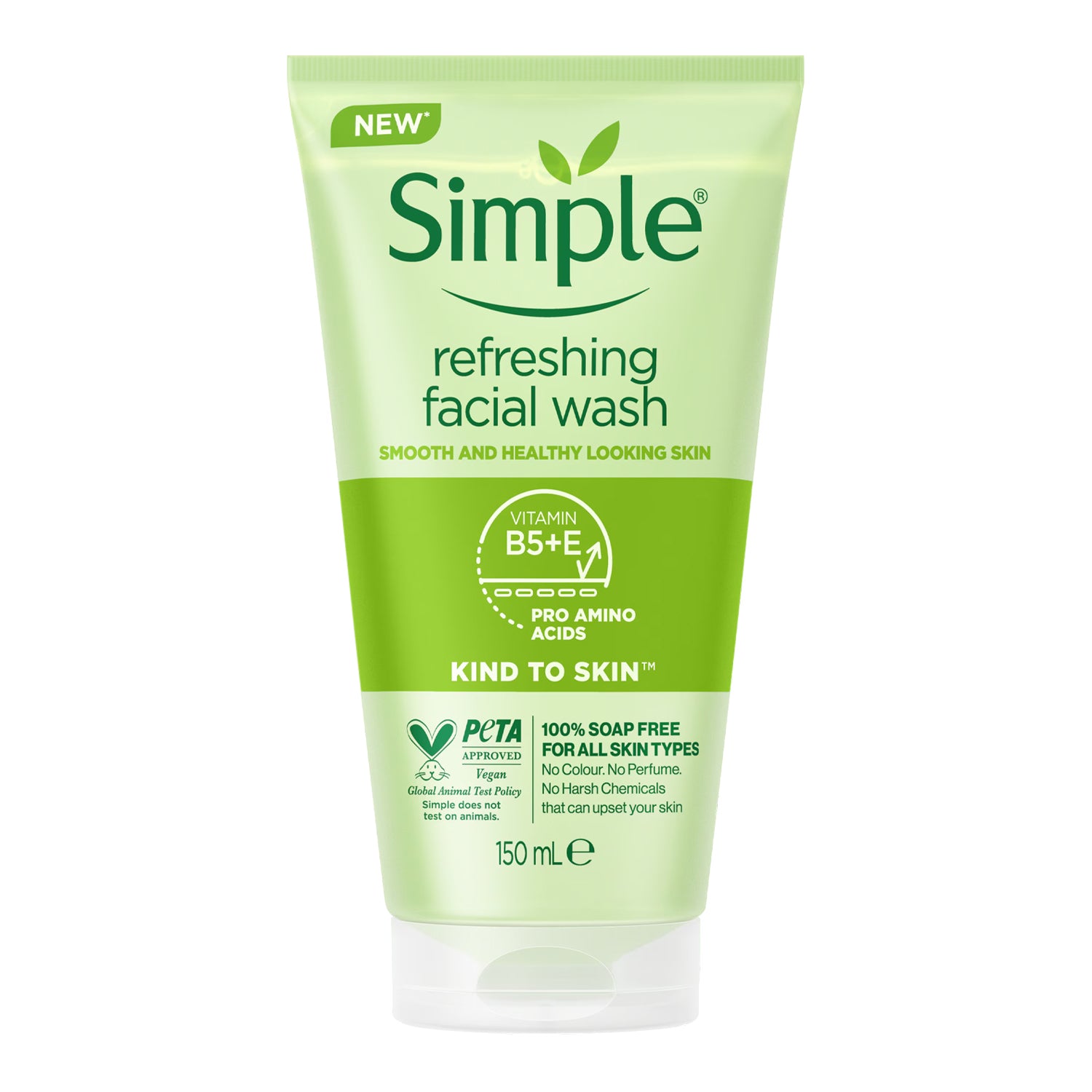Simple Refreshing Facial Wash Kind To Skin - 150ml