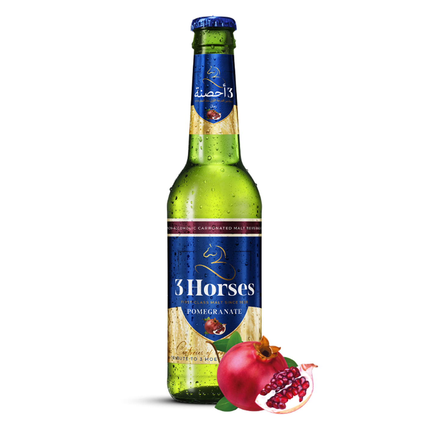 Three Horses First Class Malt Beverage Pomegranate - 330ml