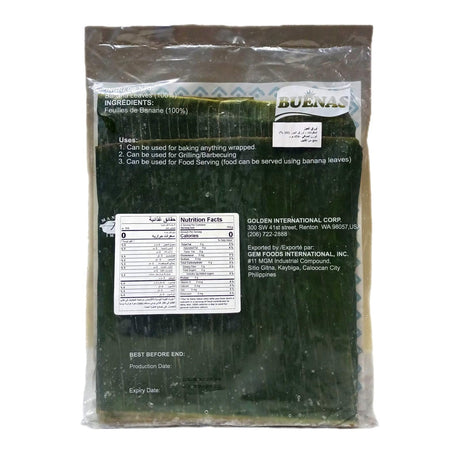 Banana Leaves Buenas 454g - Frozen