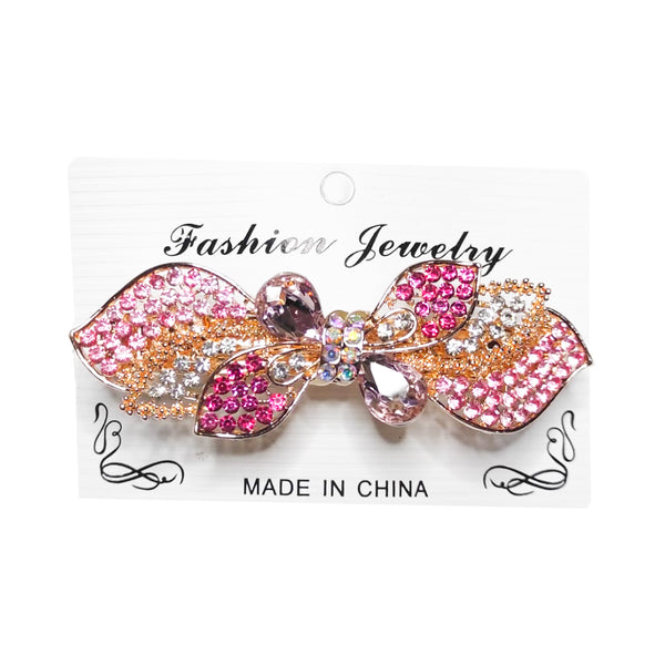 Golden Jewelry Shining Stone Hair Clip - FJ-1