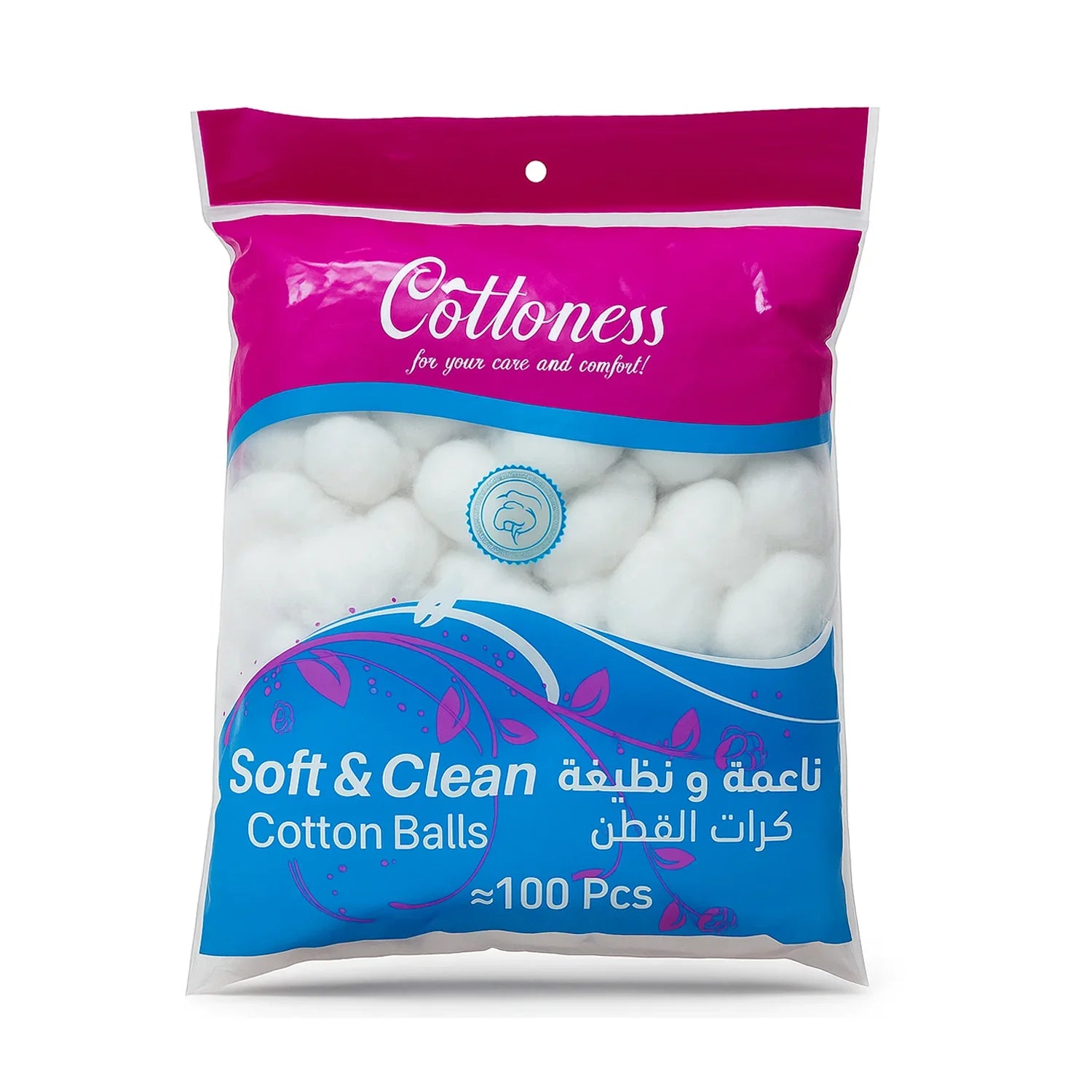 Cottoness Soft & Clean Cotton Balls - 100 Pcs