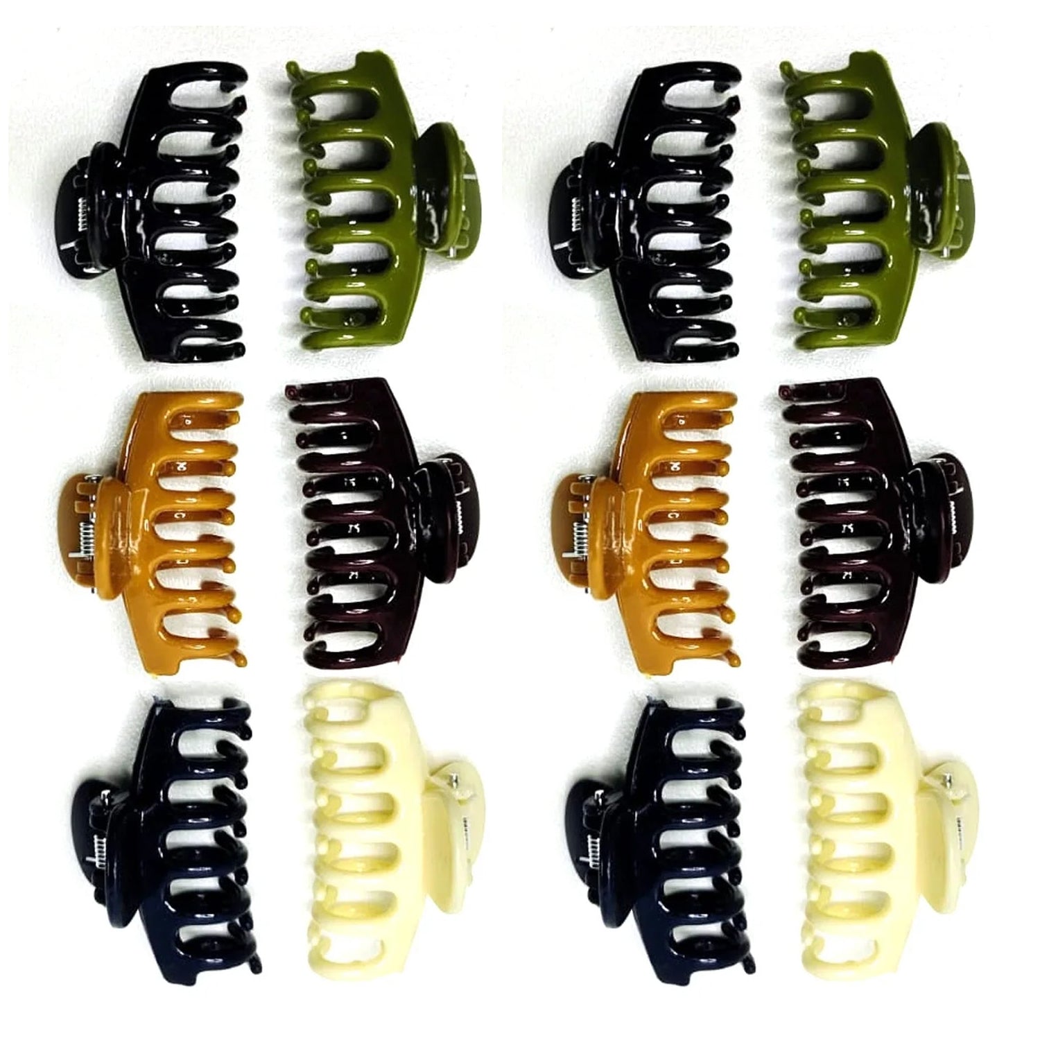 Unique Design Hair Claw Clips - 12 Pcs (KT-77B)