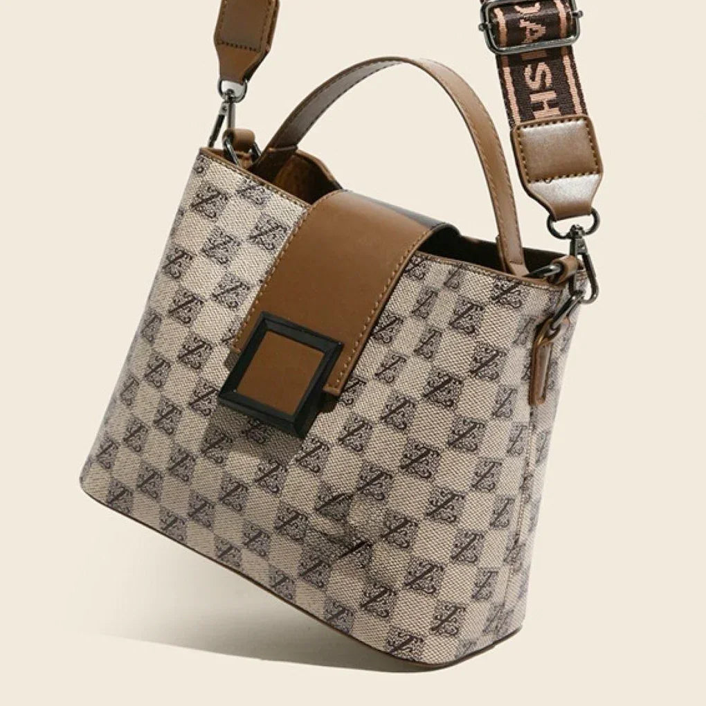 Women's Korean Style Vintage Crossbody Bucket Bag - 6360#