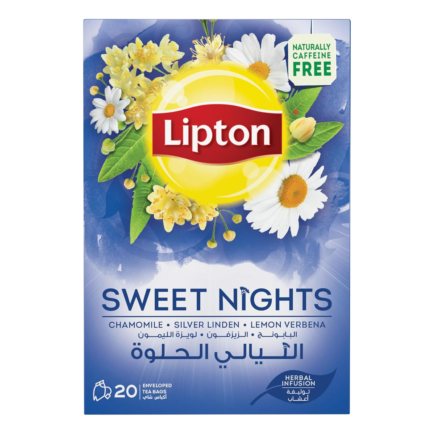 Lipton Sweet Nights Herbal Infusion Tea - 20 Bags × 1.5g (30g)