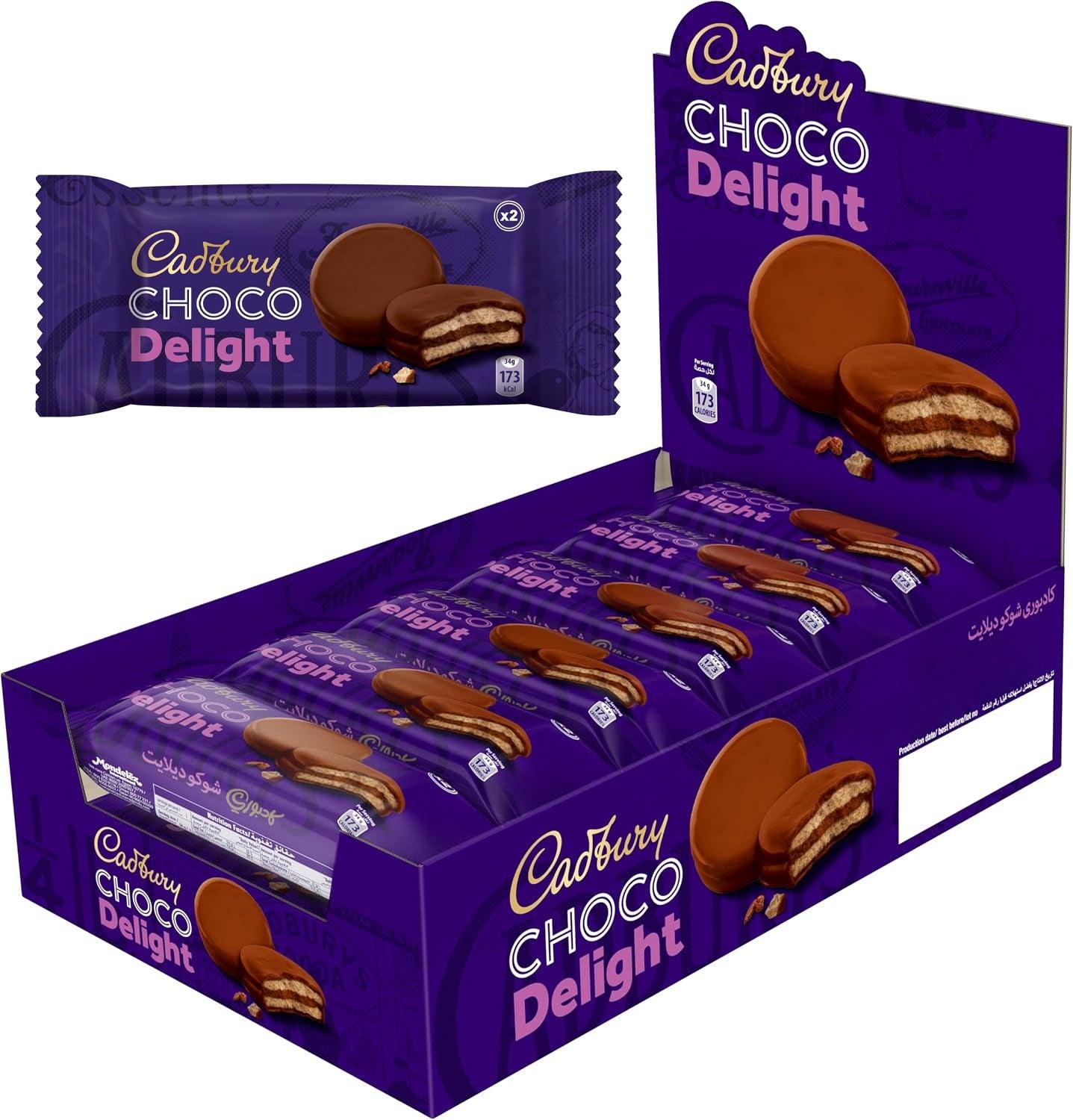 Cadbury Choco Delight Biscuits - 9 Pack × 34g