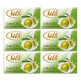 Silk Nature Olive Moisturizing Milk Cream Soap - 120g x 6 Pcs