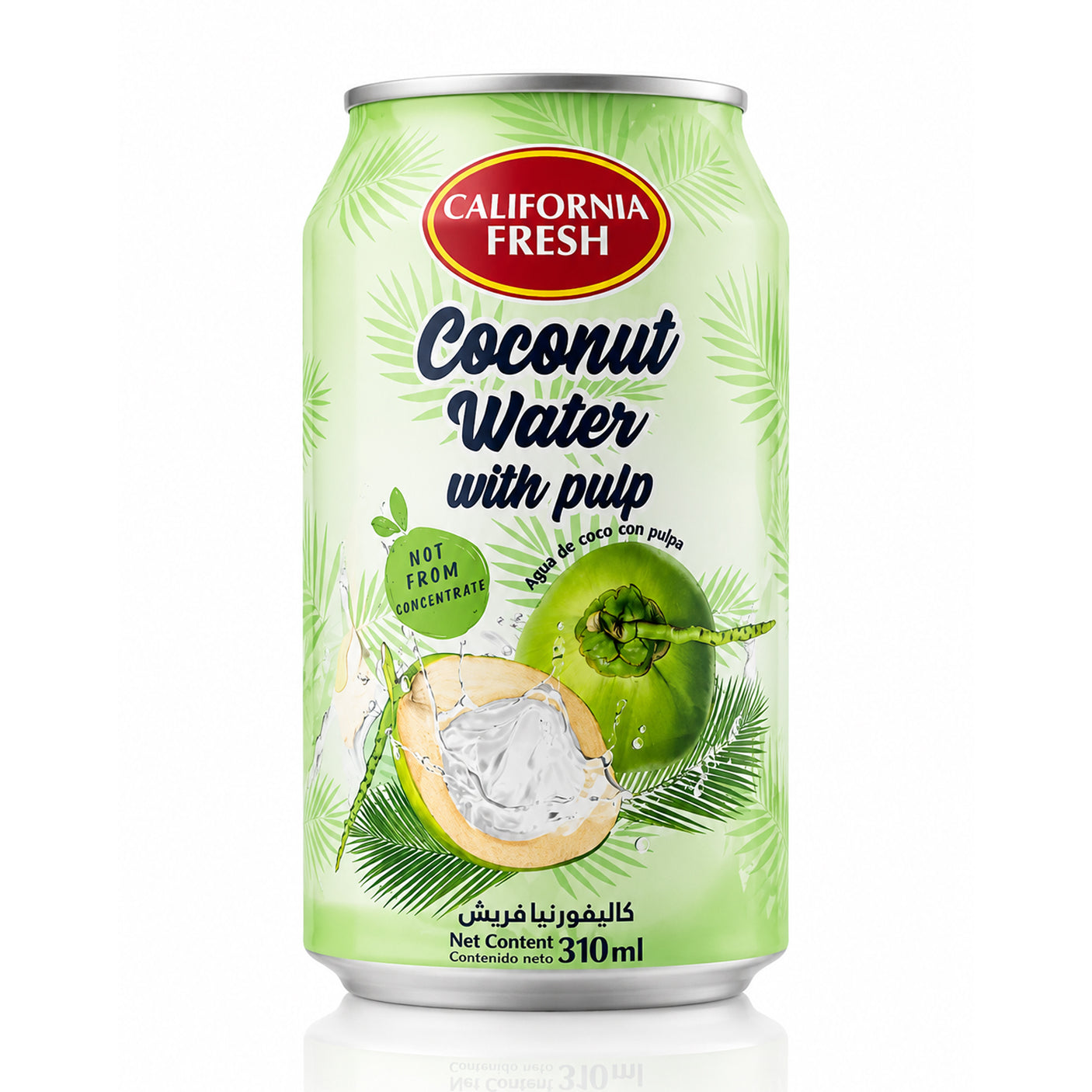 California Fresh Coconut Water with Pulp - 310ml