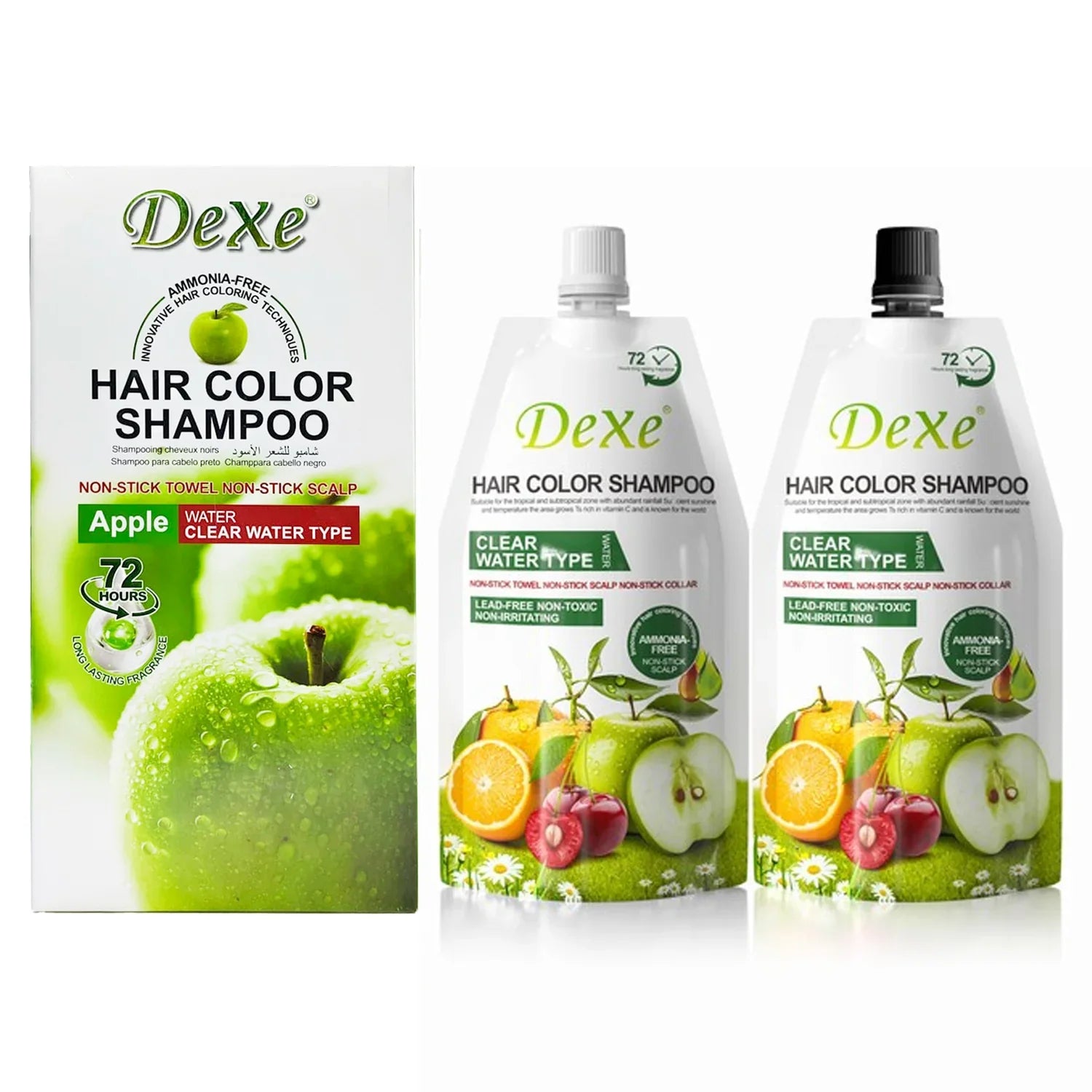 Dexe Apple Hair Color Shampoo - 500ml+500ml
