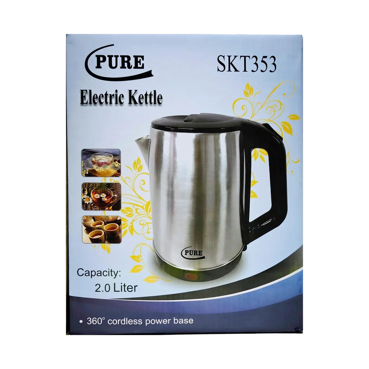 Pure Stainless Steel Electric Kettle SKT353 - 2.0 Litres