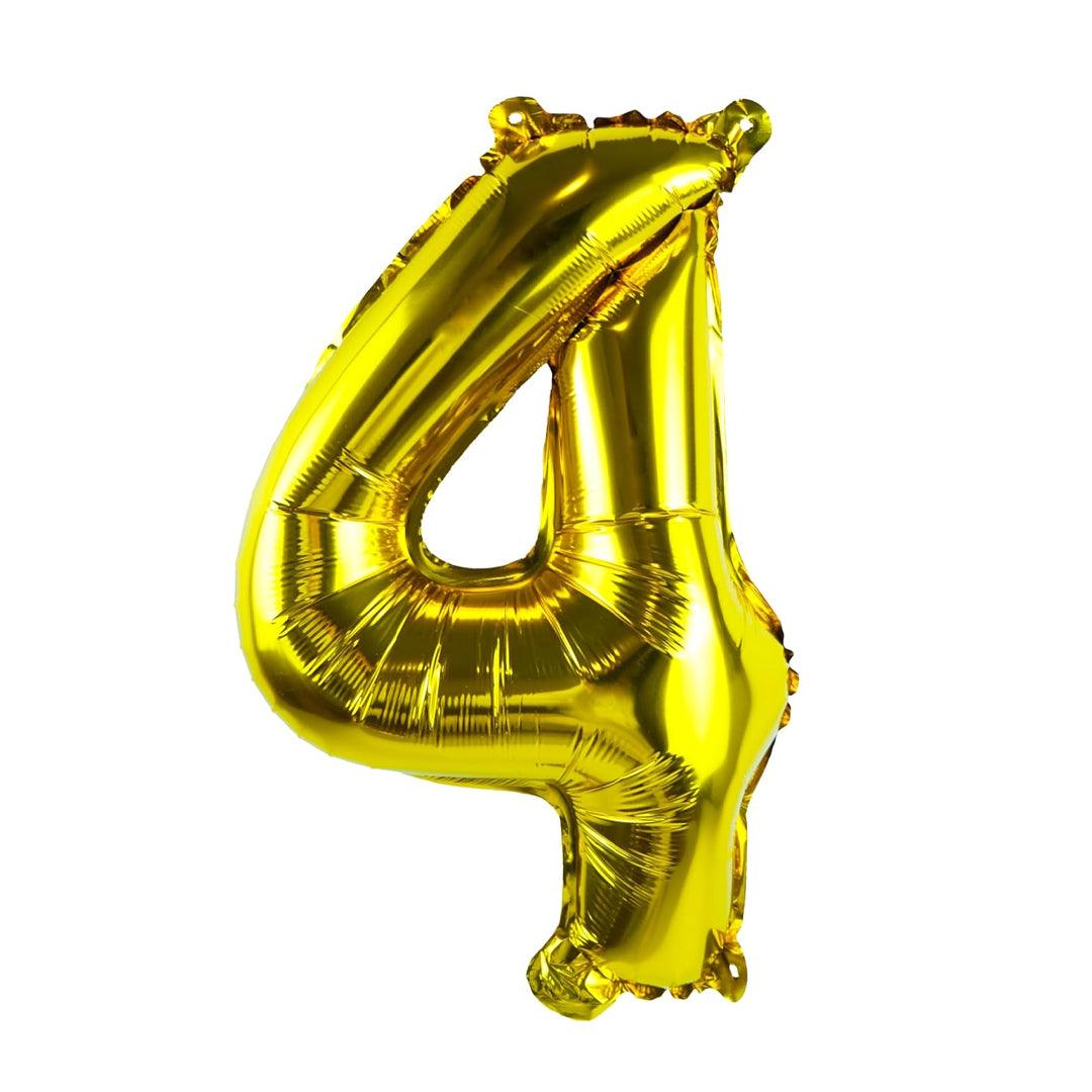 Birthday Decoration Foil Balloon Number 4 - 40Cm