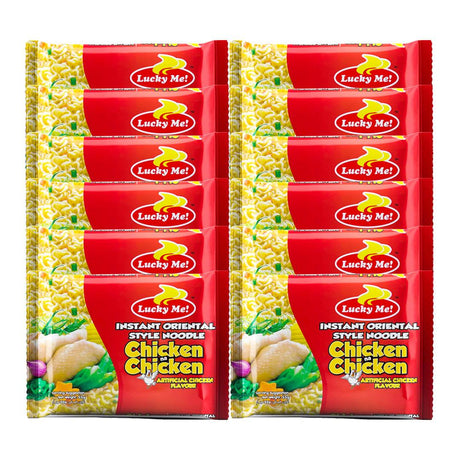 Lucky Me Instant Noodles Chicken Flavour 55g Pack of 6 (1+1) Offer