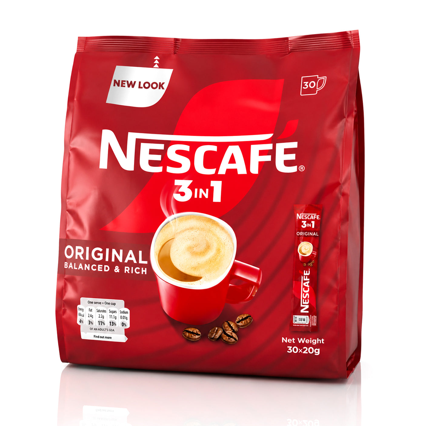 Nescafe 3 In 1 Original Instant Coffee - 30 x 20 g