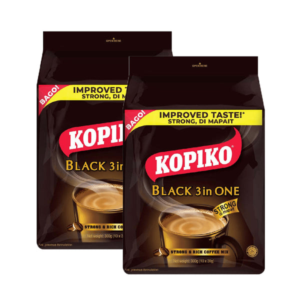 Kopiko Black 3 in 1 Strong & Rich Coffee Mix - 10x30g (1+1) Offer