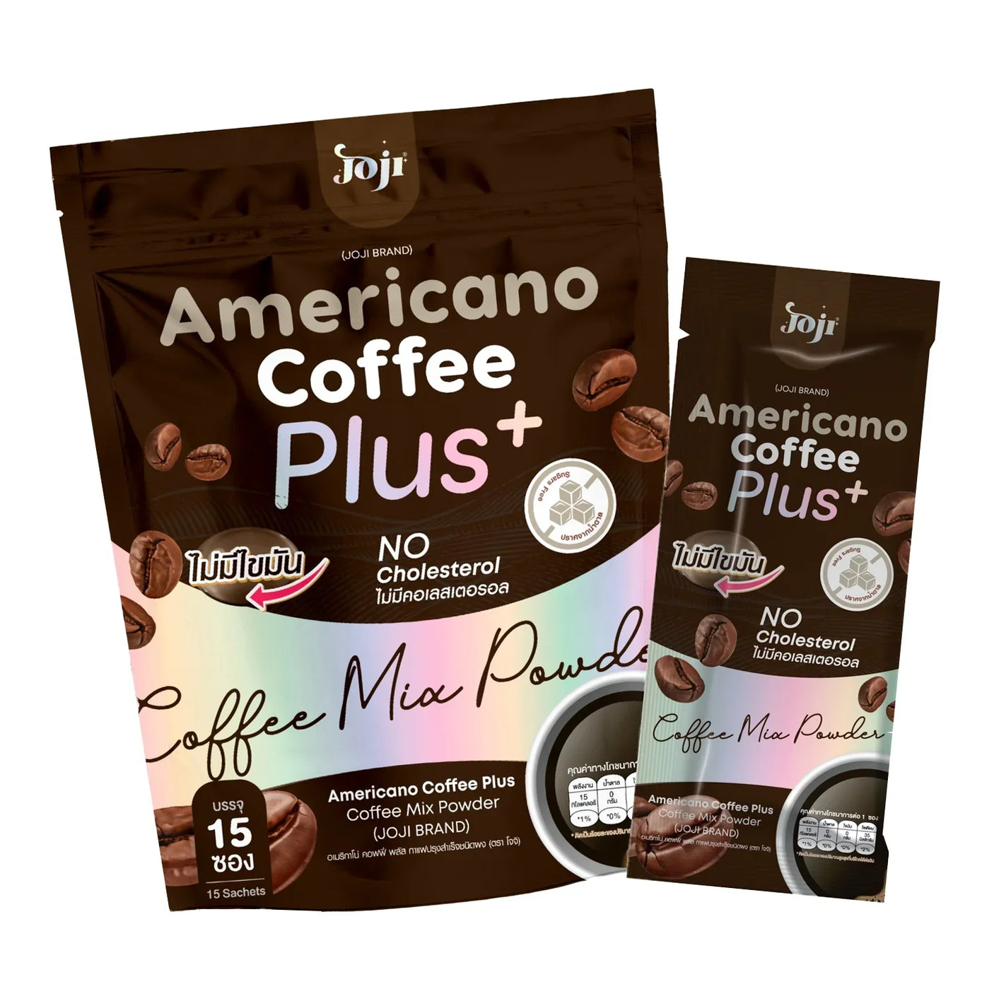 Joji Americano Coffee Plus Mix Powder - 15 Sachets × 3.5g