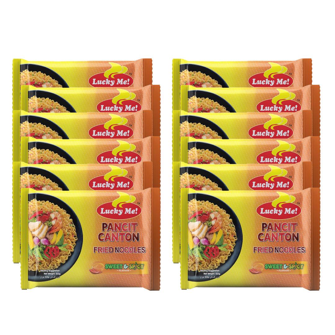 Lucky Me Pancit Canton Sweet & Spicy 60g Pack of 6 (1+1) Offer