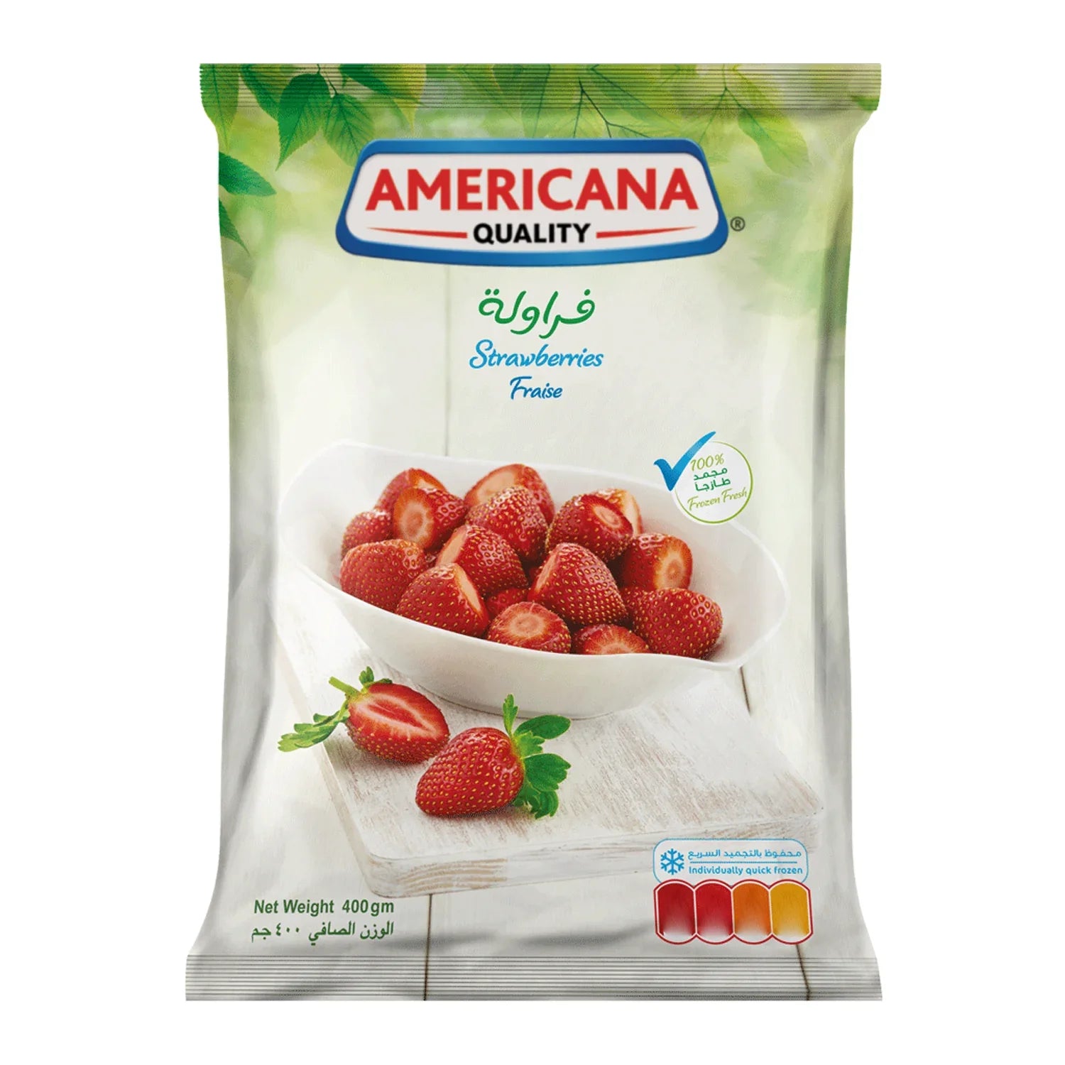 Americana Strawberries Fraise - 400g (Frozen)