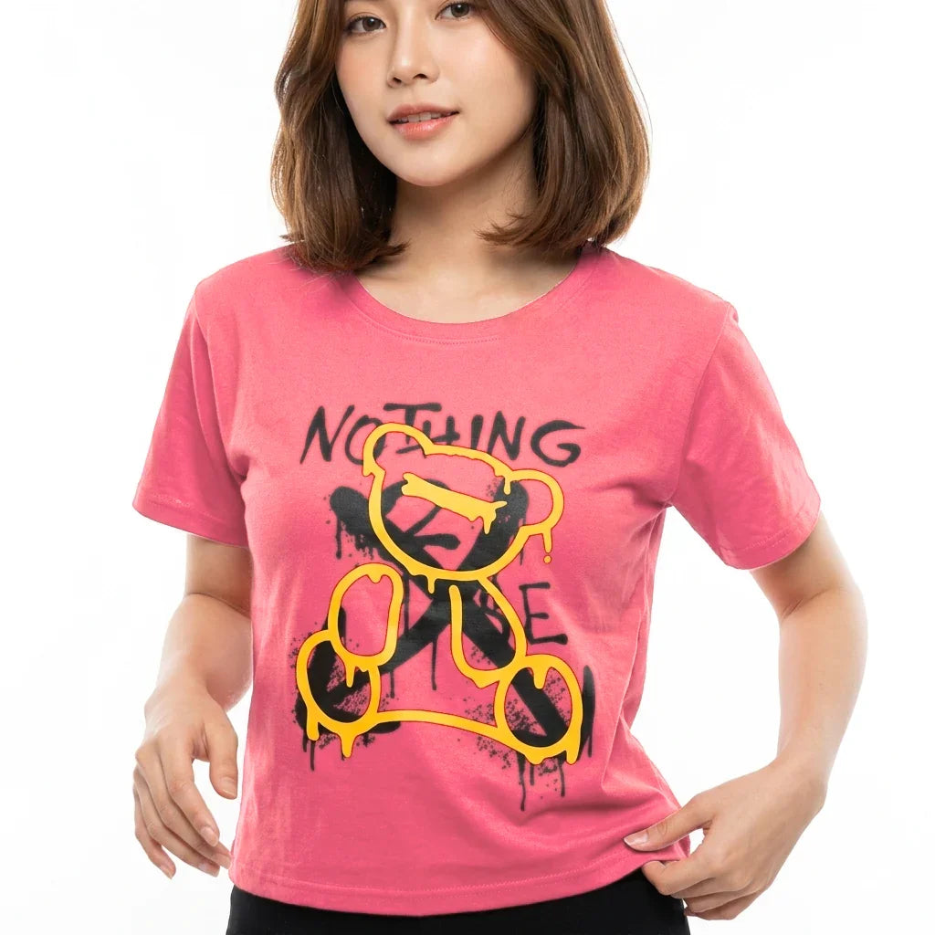 Fashion Teddy Bear Print Women's T-Shirt #1028