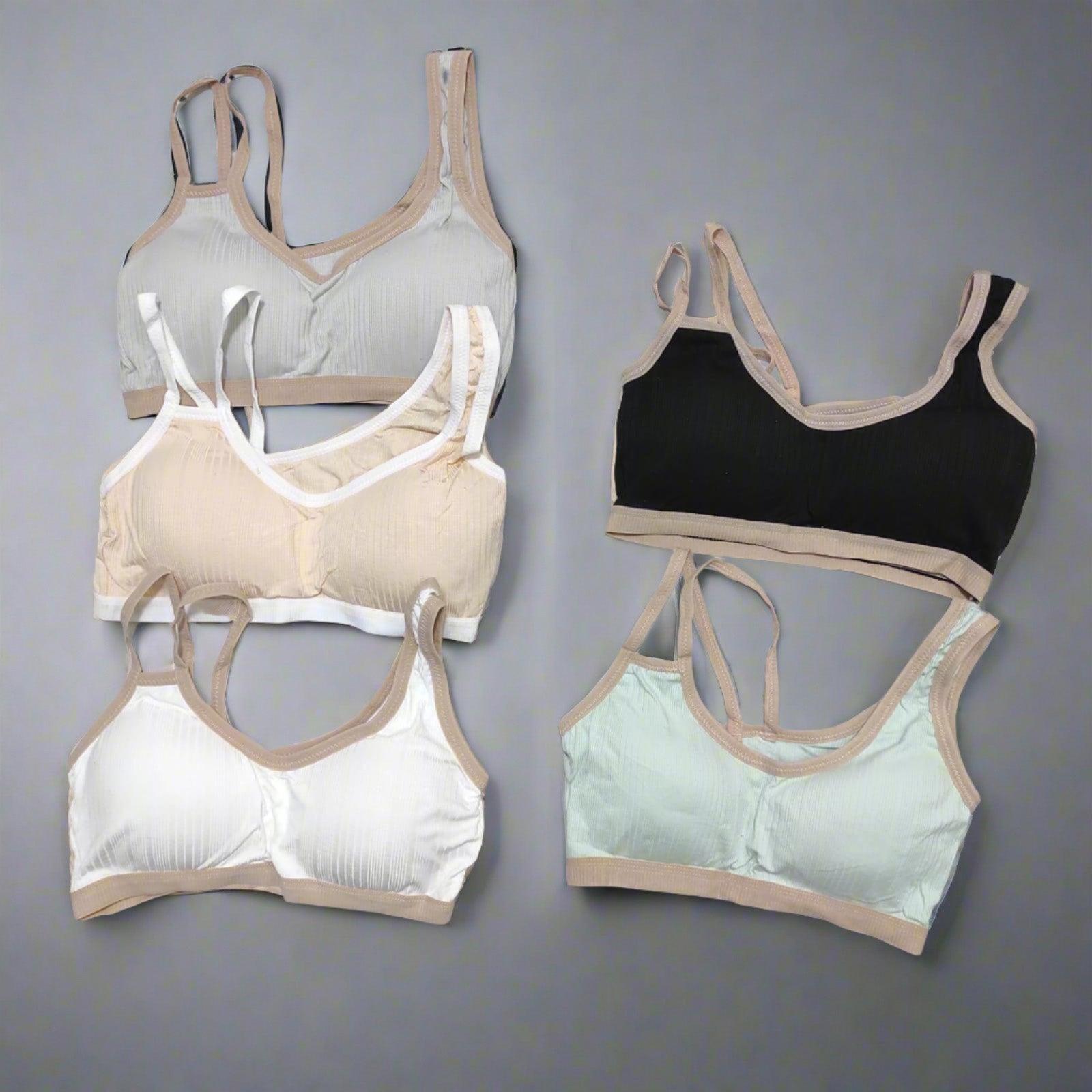 Cotton Sports & Yoga Fitness Bra Free Size 3Pcs Assorted - B565