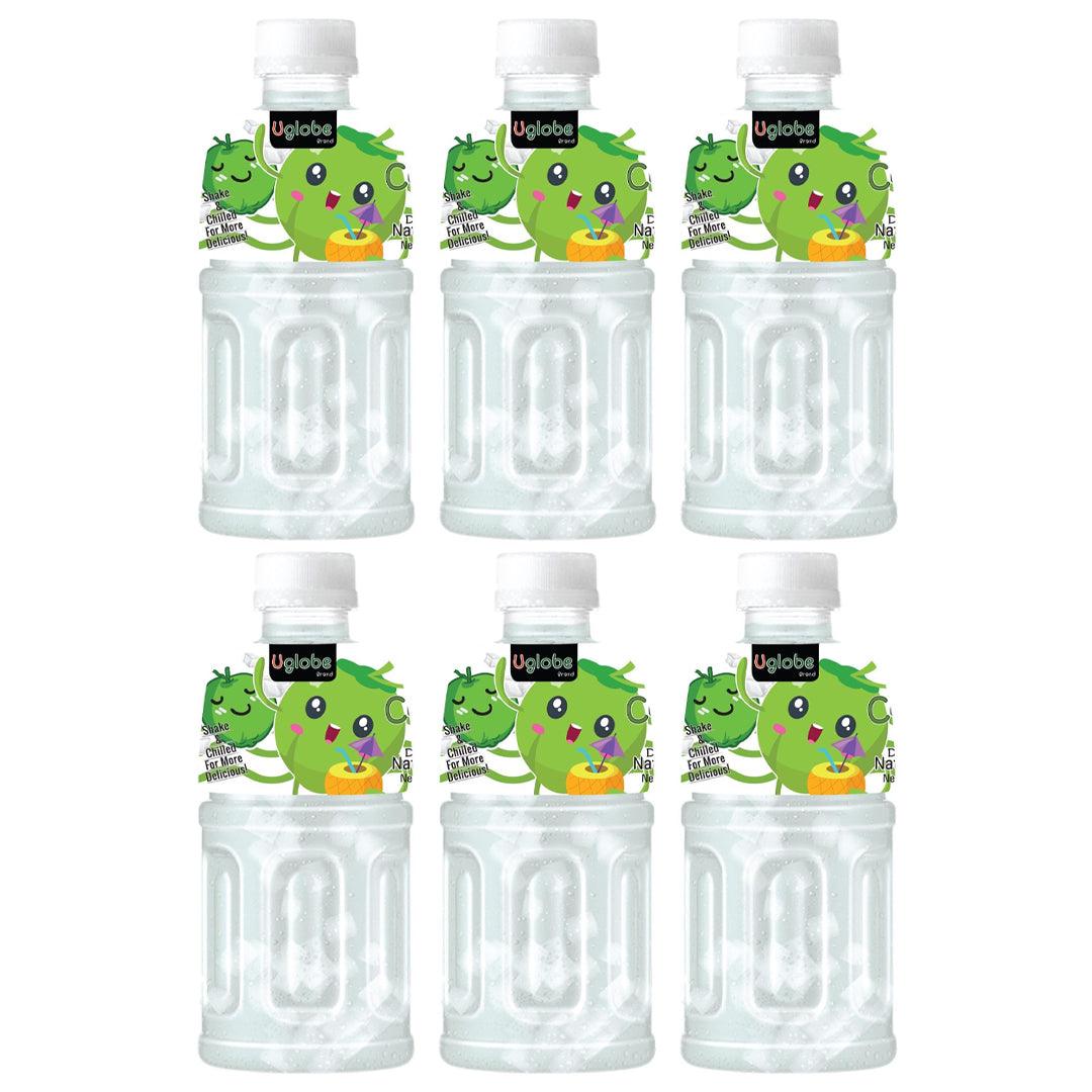 Uglobe Coconut Juice Drink With Chew Nata De Coco 320ml X 6 Pcs