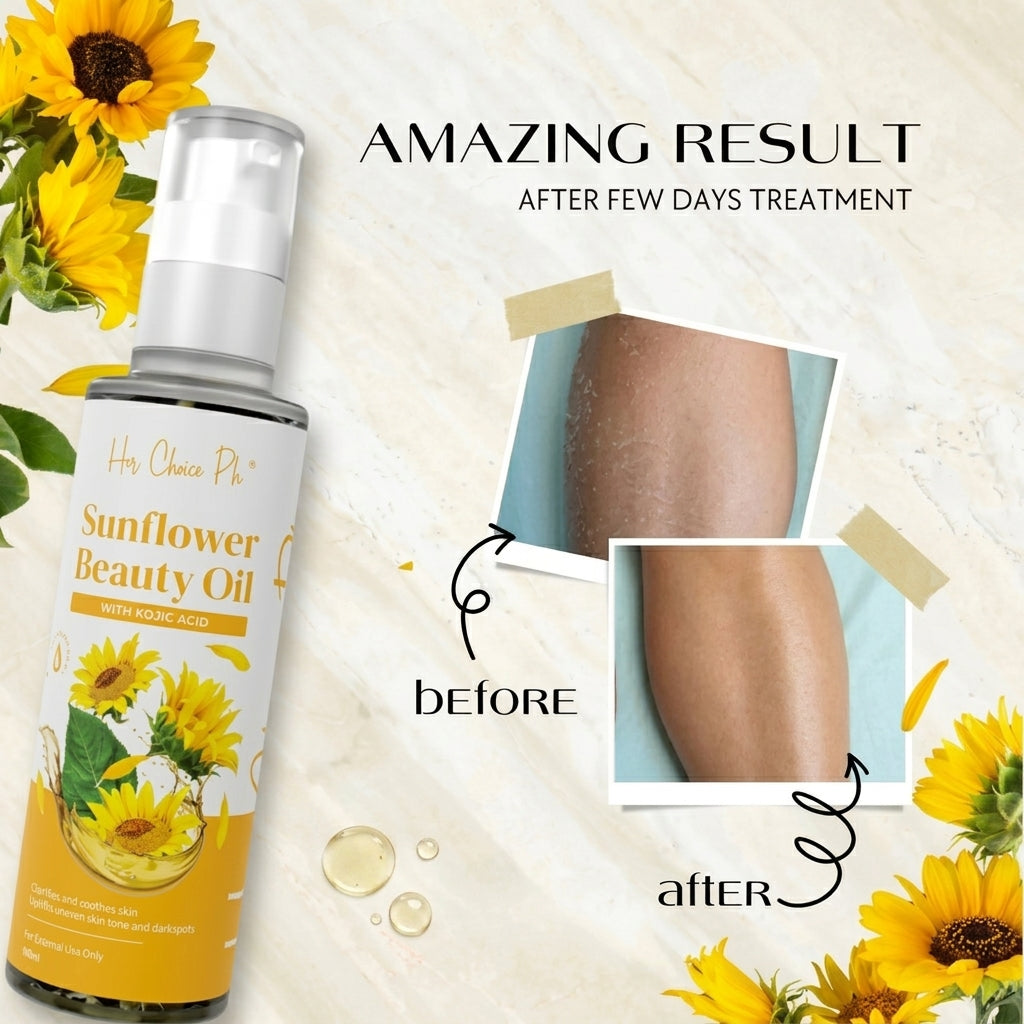 Her Choice PH Sunflower Beauty Oil with Kojic Acid - 100ml