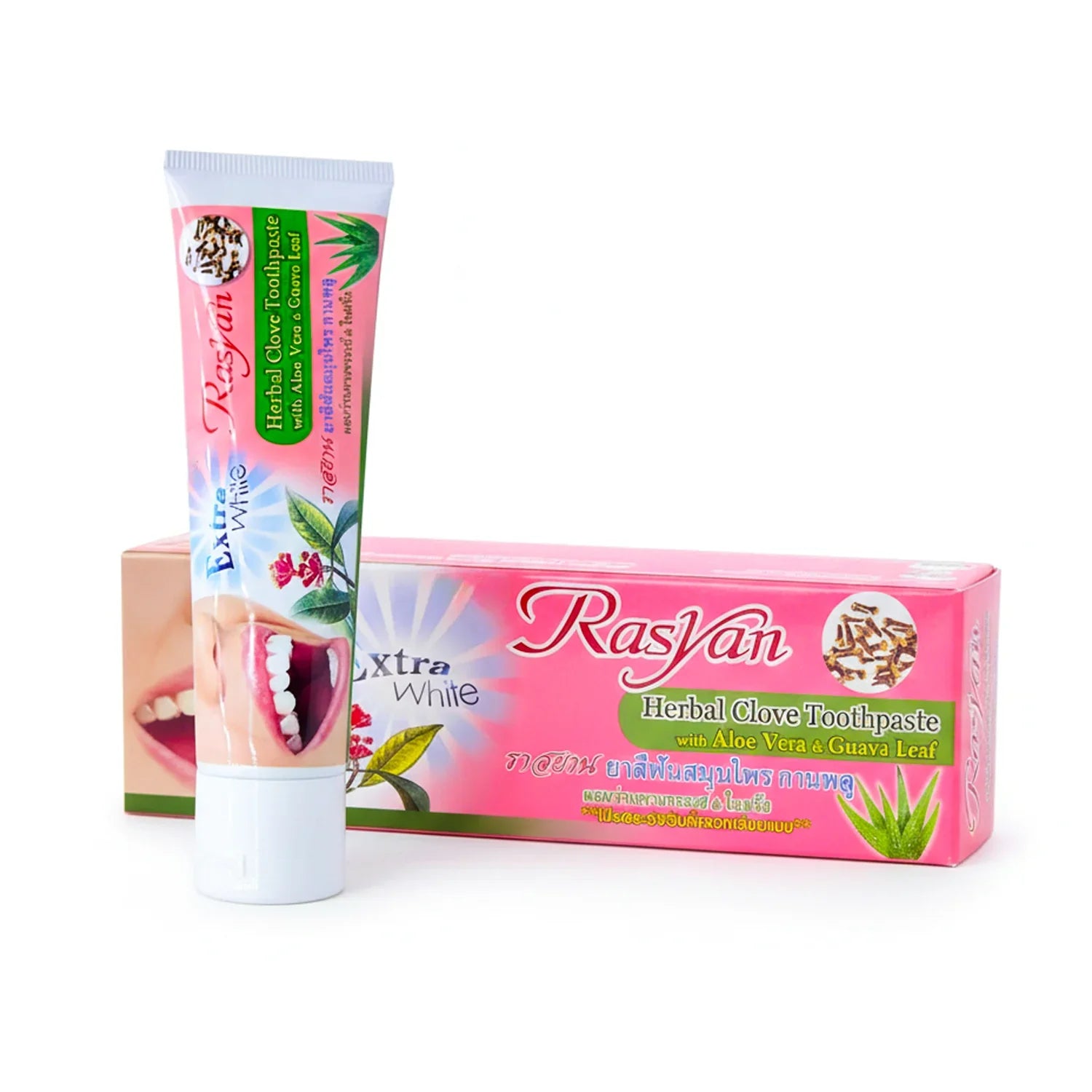 Rasyan Extra White Herbal Clove Toothpaste - 100g (Thailand)