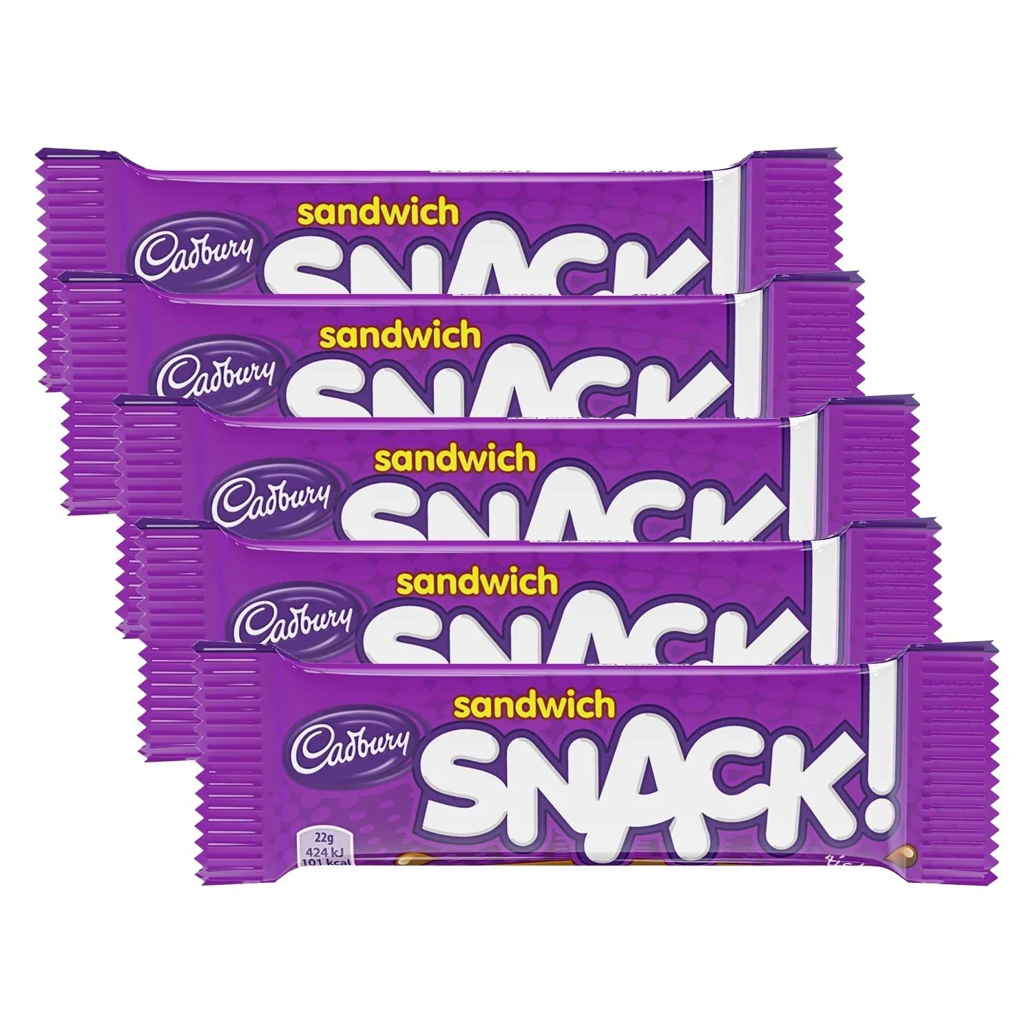 Cadbury Snack Sandwich Milk Chocolate - 22g x 5 Pcs (Offer)