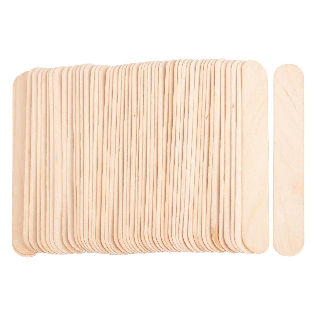 Waxing Natural Wooden Popsicle Sticks - 50Pcs