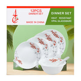 Opal Glassware Heat-Resistant Dinner Set - 12 Pcs