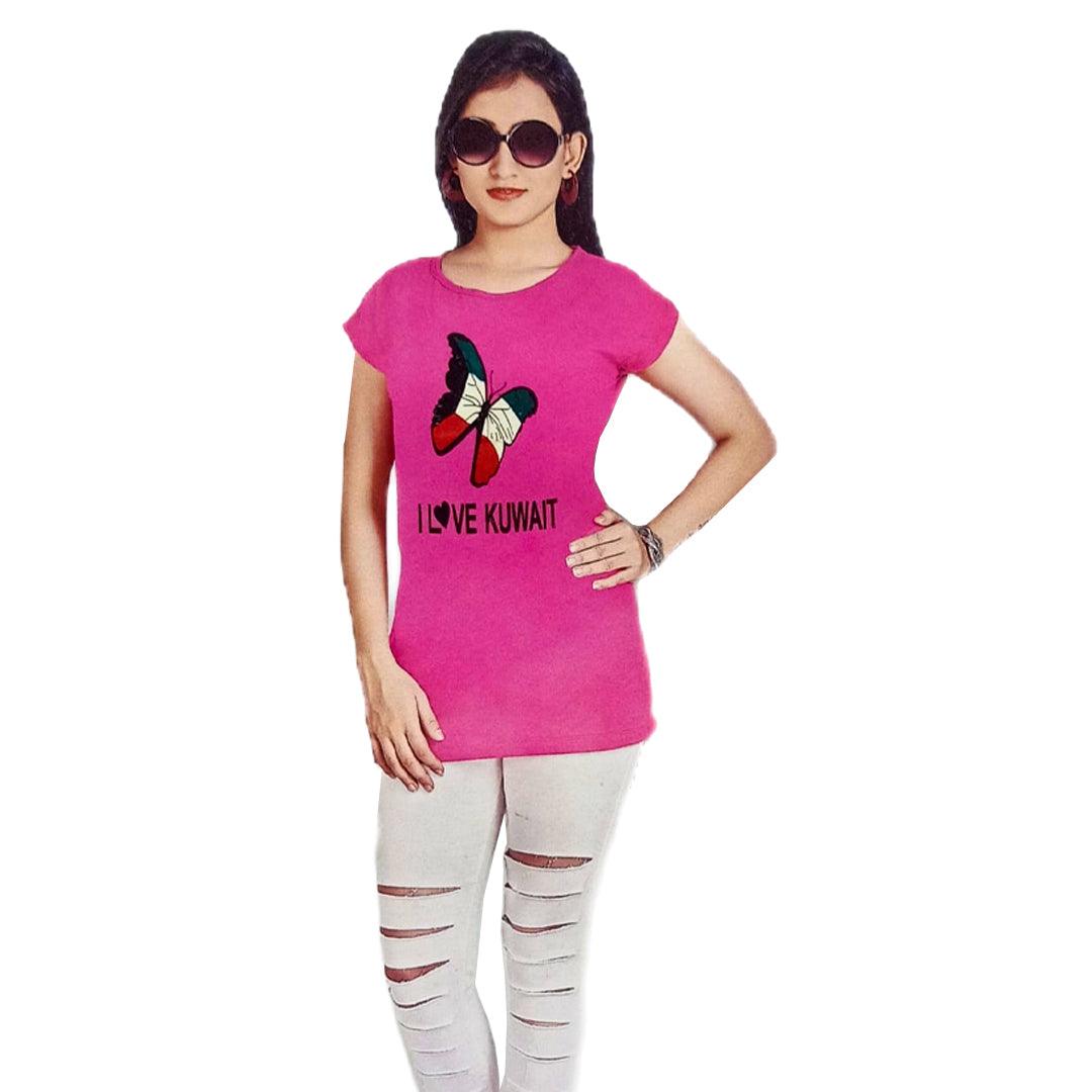 Miss World I Love Kuwait Women T-Shirt #1026