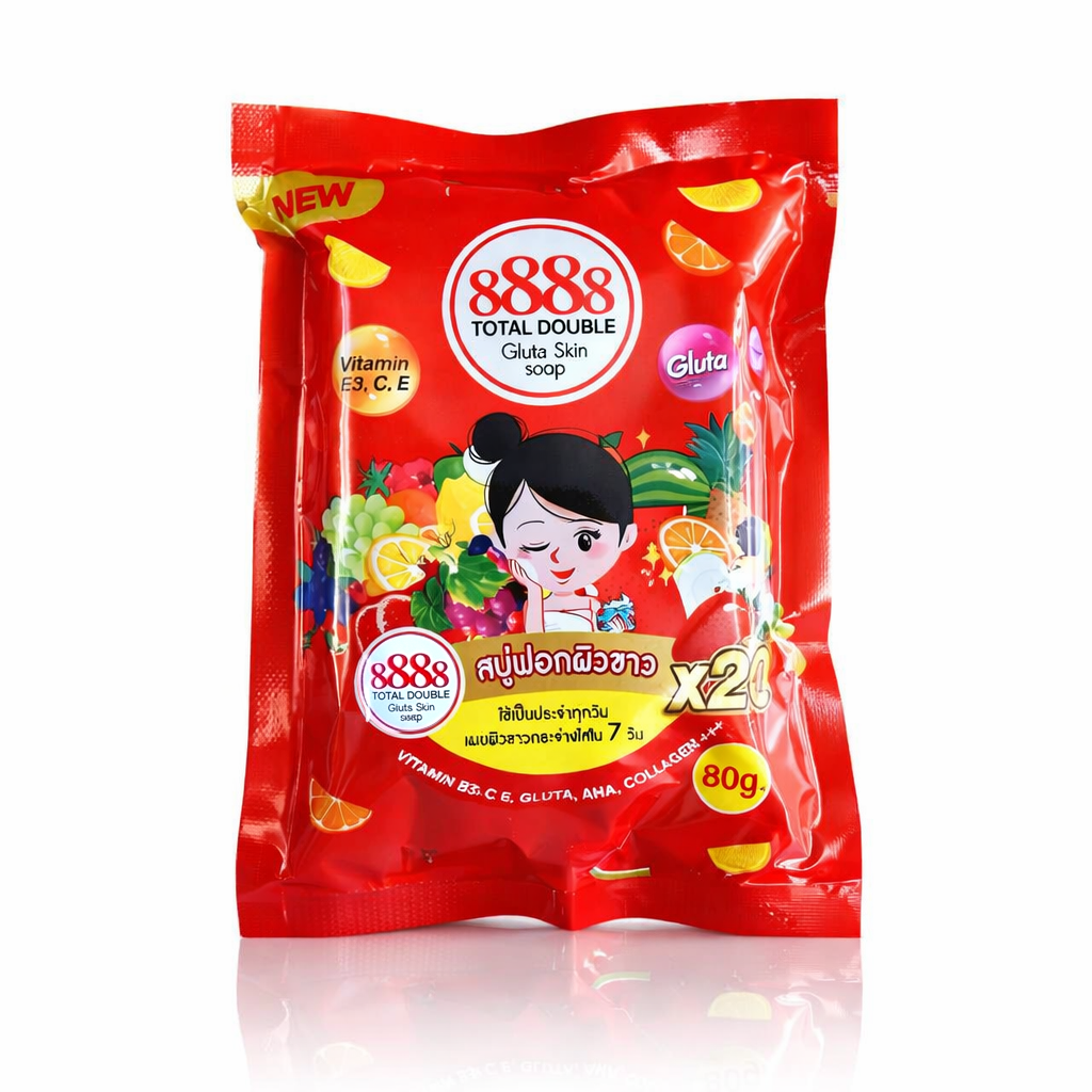 8888 Total Double Vitamin C Gluta Skin Soap  - 80g