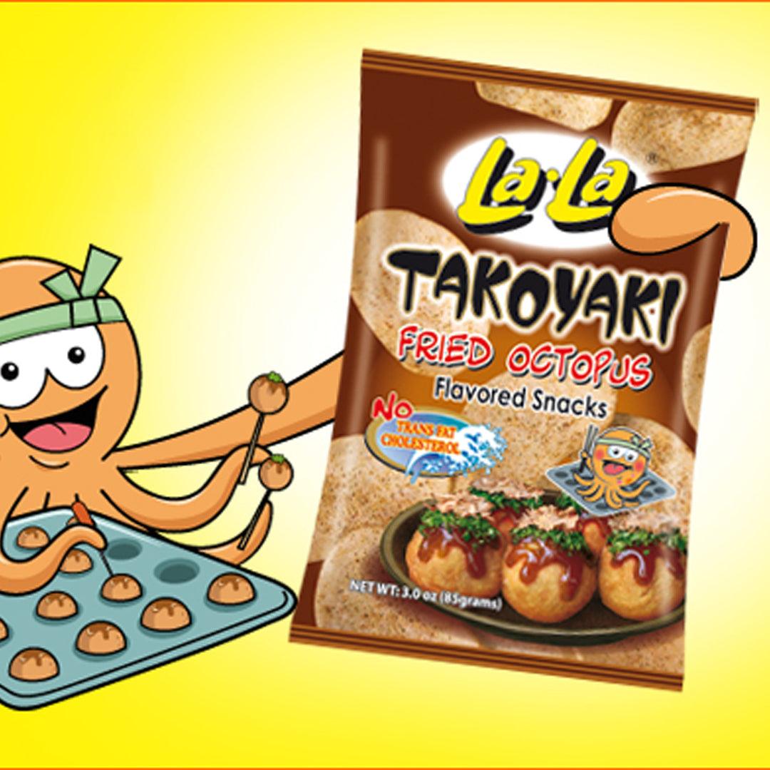 La La Takoyaki Fried Octopus Flavored Snacks - 85g