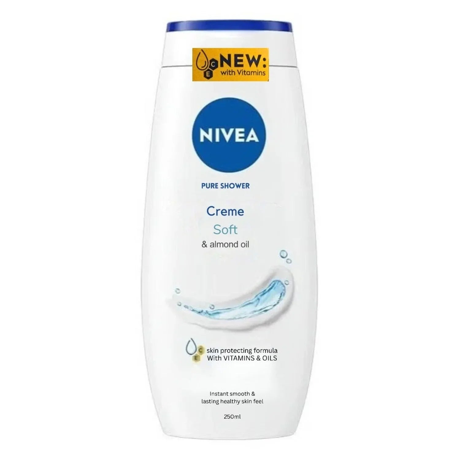 Nivea Pure Shower Cream Soft & Almond Oil - 250ml