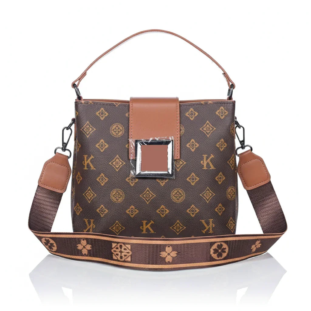 Women's Korean Style Vintage Crossbody Bucket Bag - 6360#