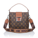 Women's Korean Style Vintage Crossbody Bucket Bag - 6360#