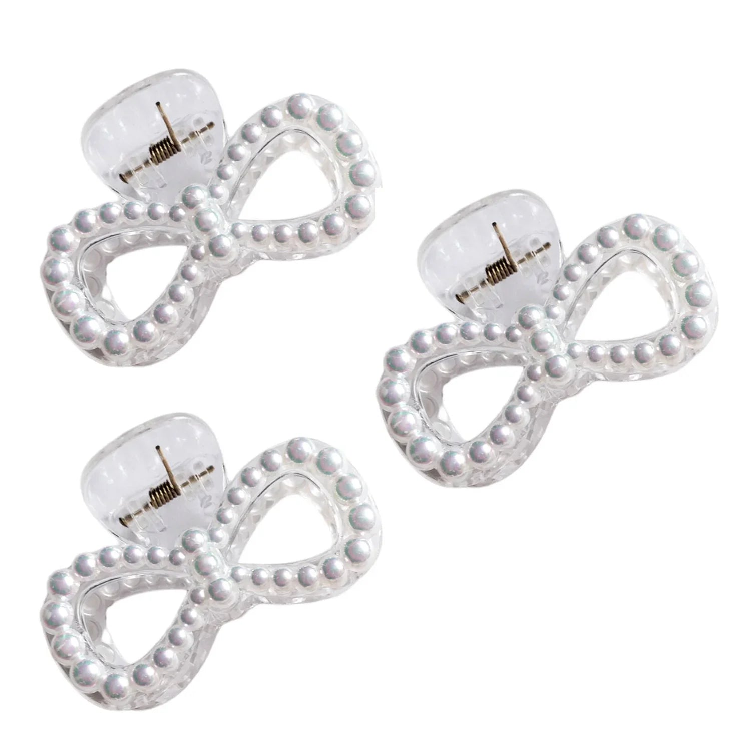 Unique Pearl Design Hair Claw Clips - 3 Pcs (KT-112B)