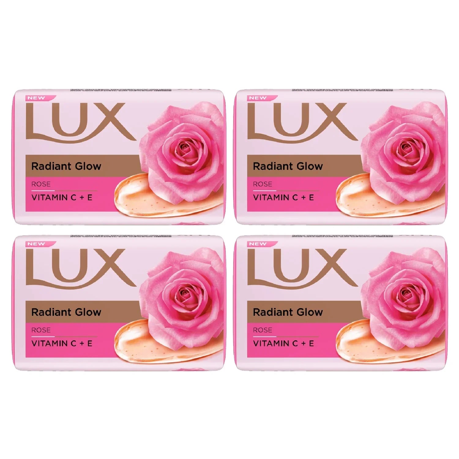 Lux Radiant Glow Rose Soap Bar - 4 x 100g (Offer)