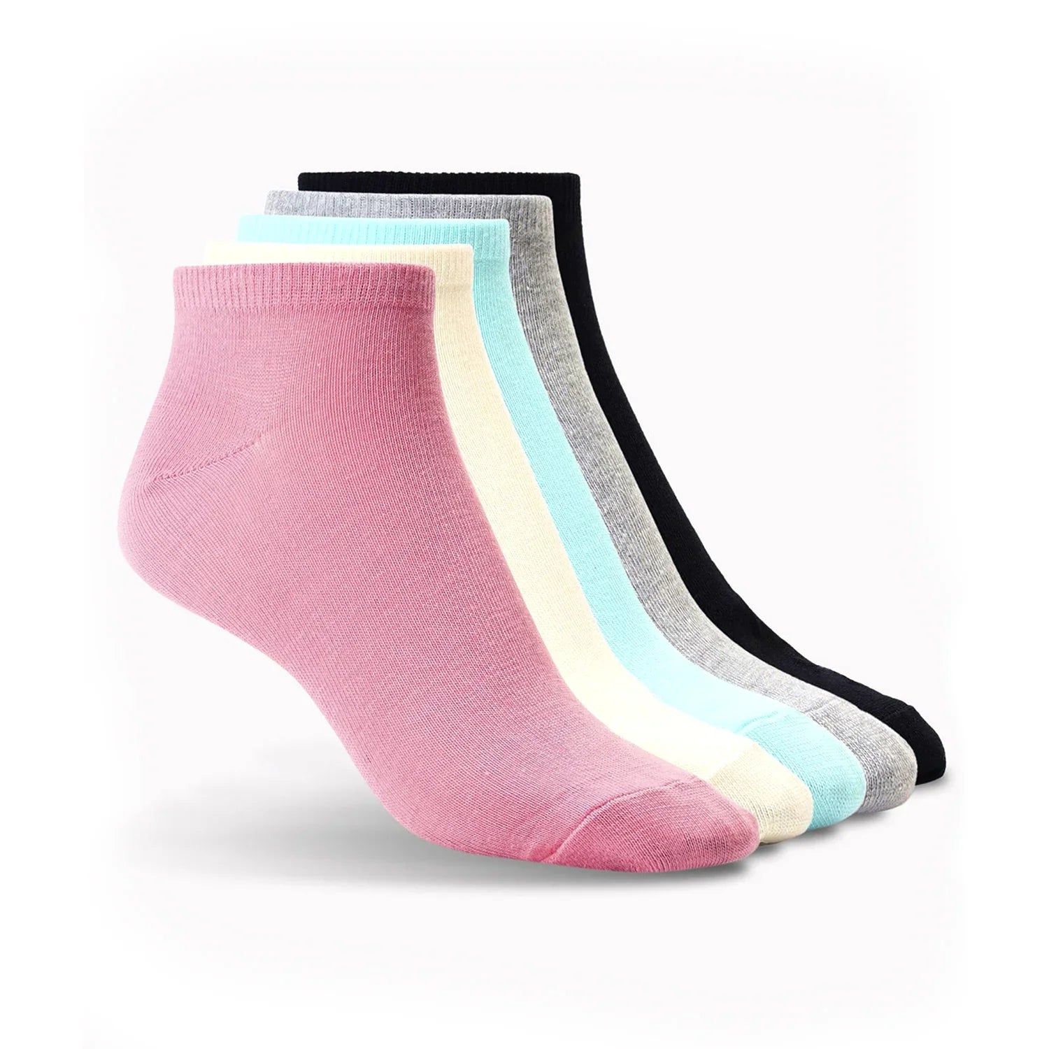 Multicolored Low-Cut Ankle Socks - 3 Pairs (D-163-M)