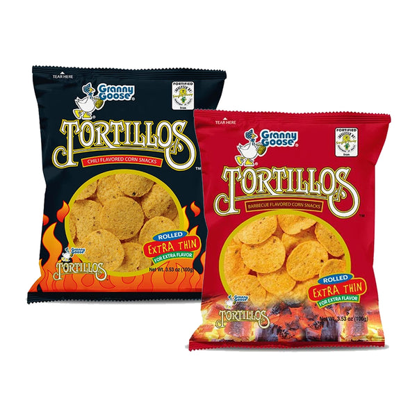 Granny Goose Tortillos Chili & Barbecue Flavoured Corn Snack 100g × 2 Pcs