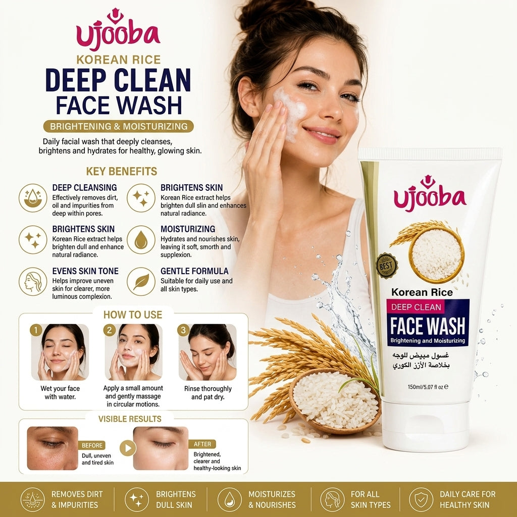 Ujooba Korean Rice Deep Clean Face Wash - 150ml