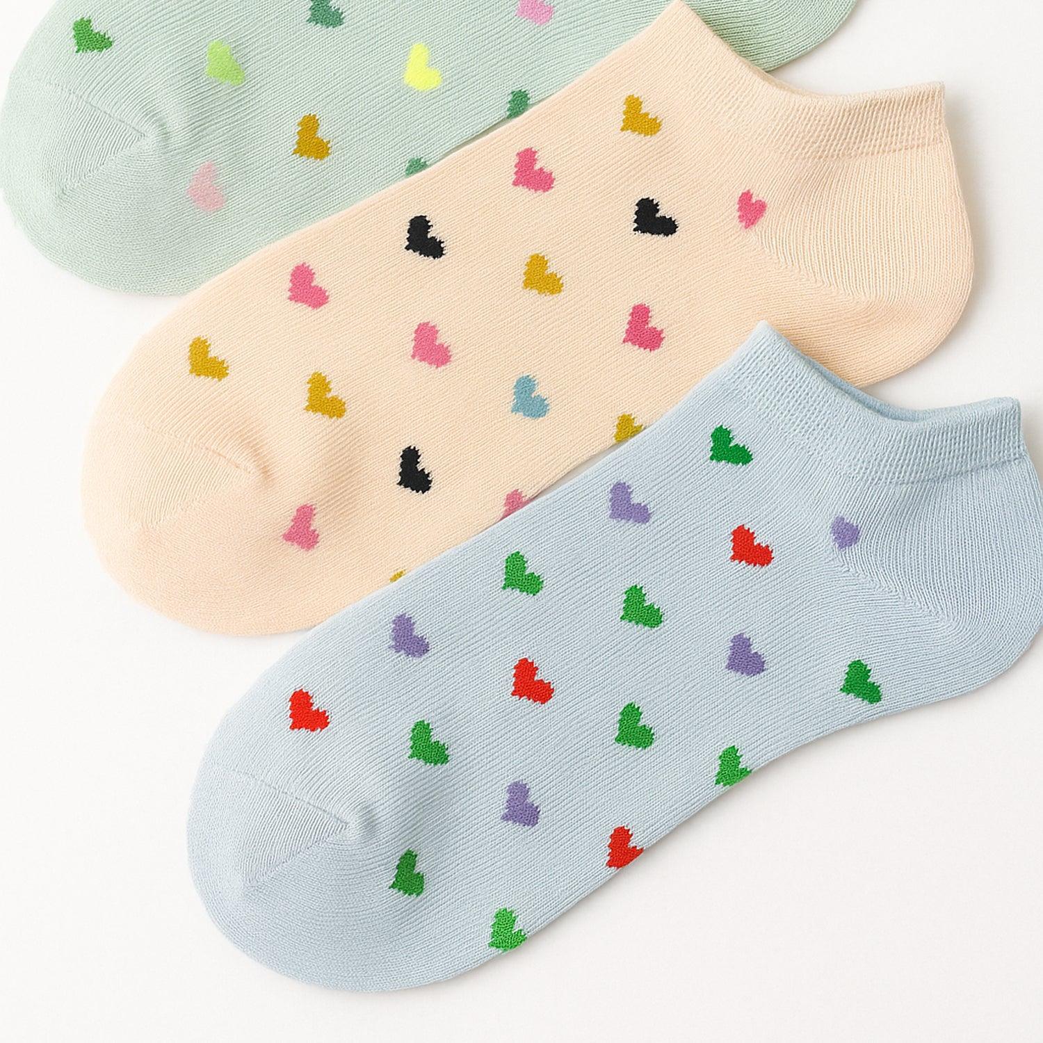 Soft Elastic Ankle Socks - 3 Pairs B-020-7